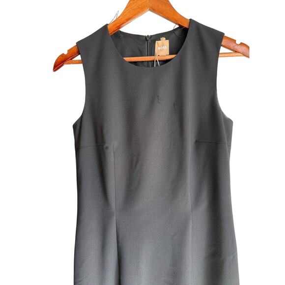 BOSS Dirusa Fundamental Sheath Dress Size 2 Black Corporate Dress Classy Chic - Picture 7 of 13